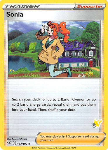 Sonia (167/192) (Pikachu Stamp #51) [Battle Academy 2022]