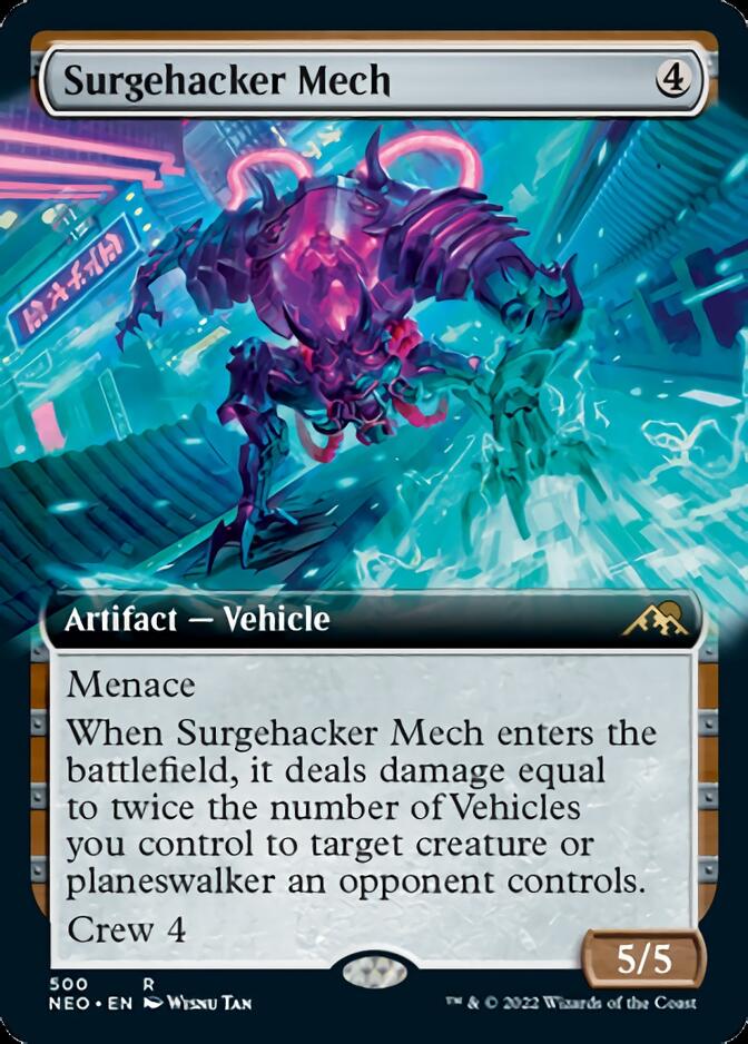 Surgehacker Mech (Extended Art) [Kamigawa: Neon Dynasty] 