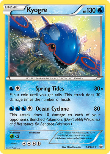 Kyogre (53/160) (Theme Deck Exclusive) [XY: Primal Clash] 