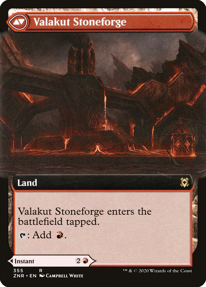 Valakut Awakening // Valakut Stoneforge (Extended Art) [Zendikar Rising]