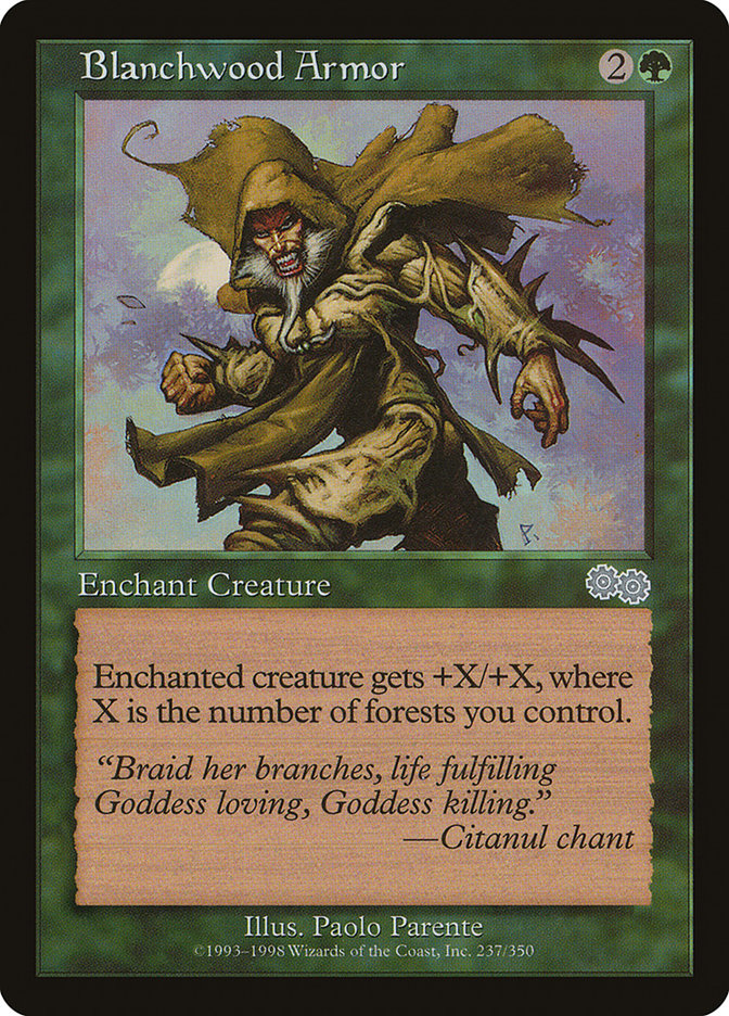 Blanchwood Armor [Urza's Saga] 