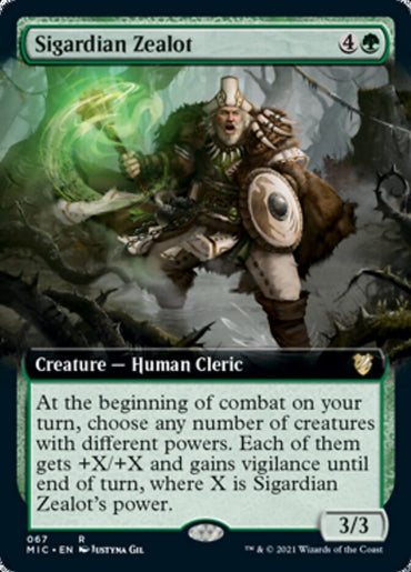 Sigardian Zealot (Extended Art) [Innistrad: Midnight Hunt Commander] 