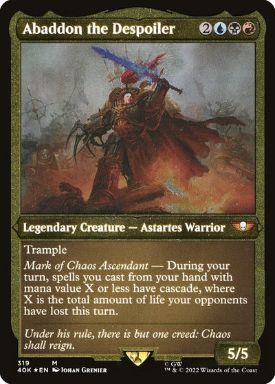 Abaddon the Despoiler (Display Commander) (Etched Foil) [Warhammer 40,000] 