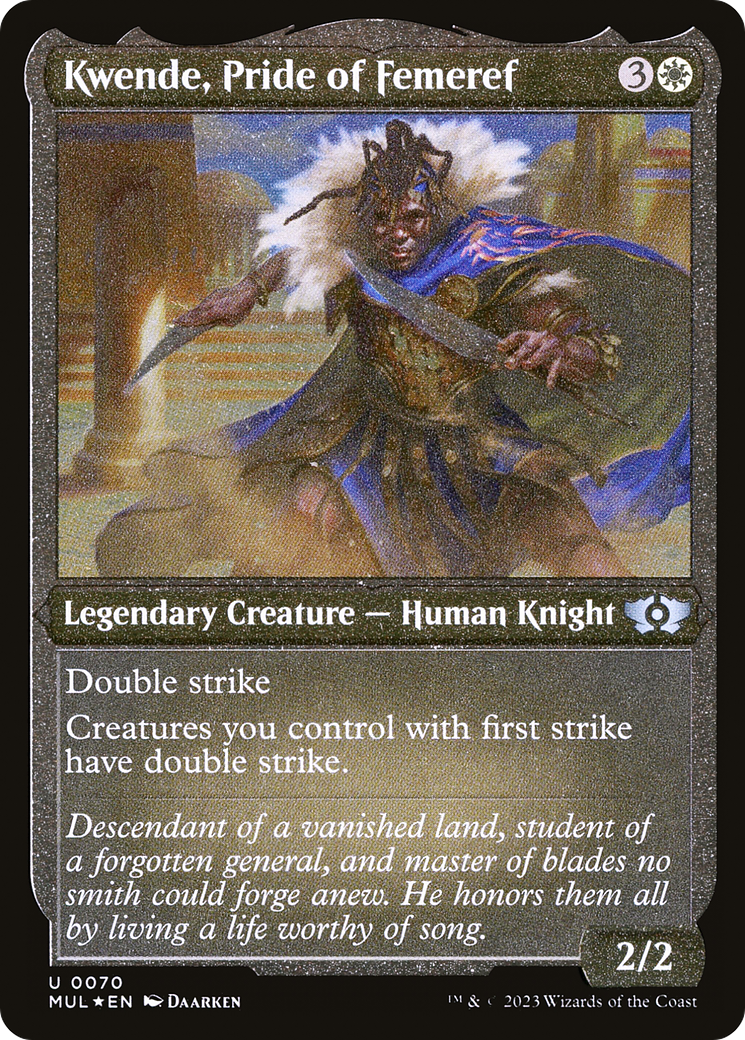 Kwende, Pride of Femeref (Foil Etched) [Multiverse Legends] 