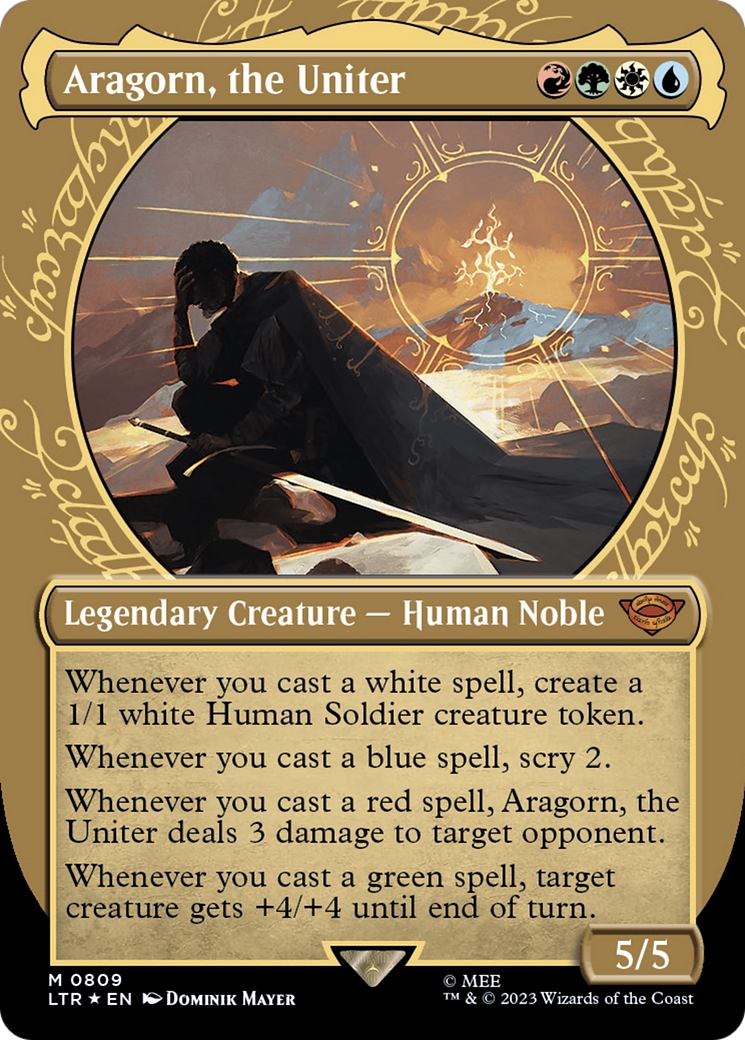 Aragorn, the Uniter (Showcase) (Surge Foil) [The Lord of the Rings: Tales of Middle-Earth] 