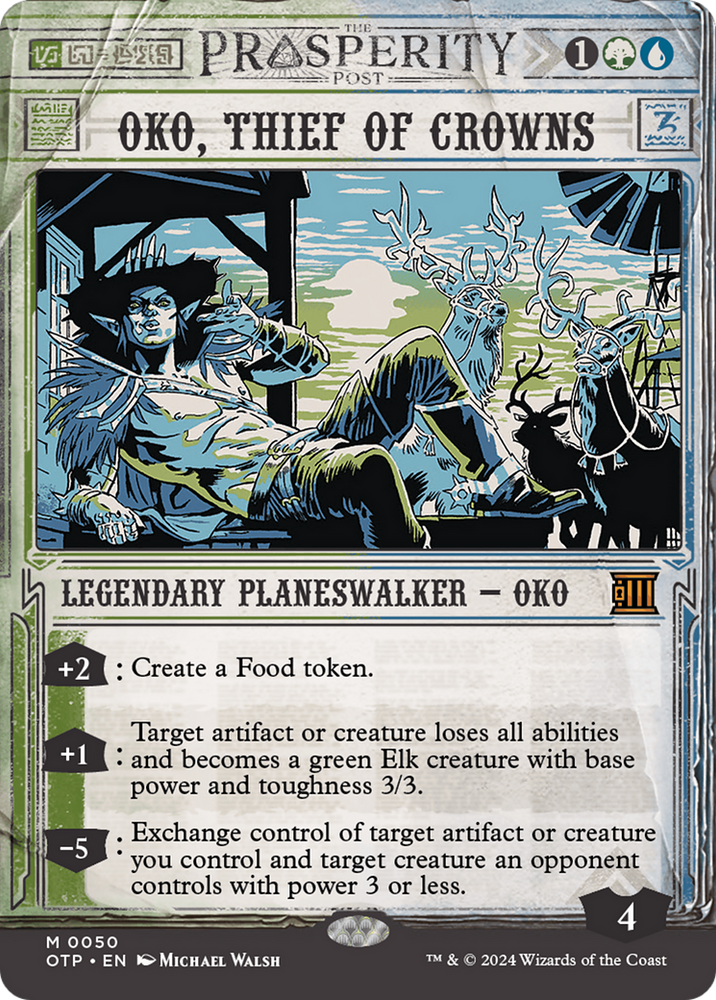 Oko, Thief of Crowns [Outlaws of Thunder Junction: Breaking News] 