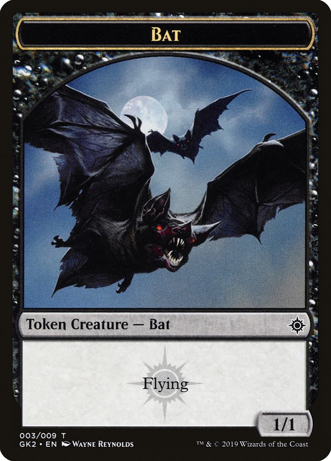 Bat // Spirit (010) Double-Sided Token [Ravnica Allegiance Guild Kit Tokens] 