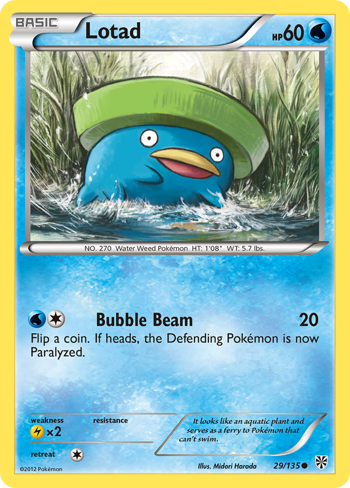 Lotad (29/135) [Black &amp; White: Plasma Storm] 