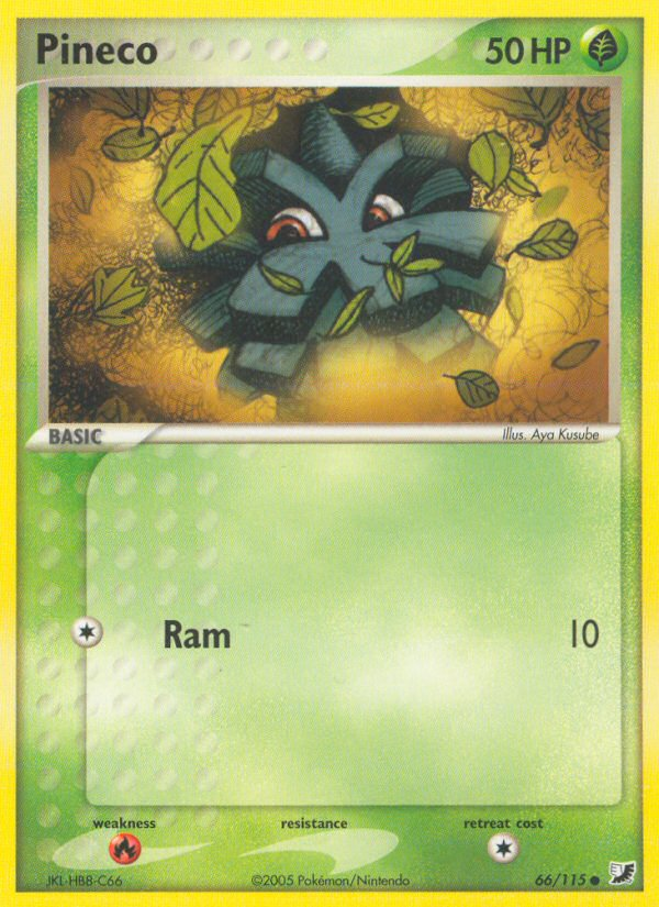 Pineco (66/115) [EX: Unseen Forces] 