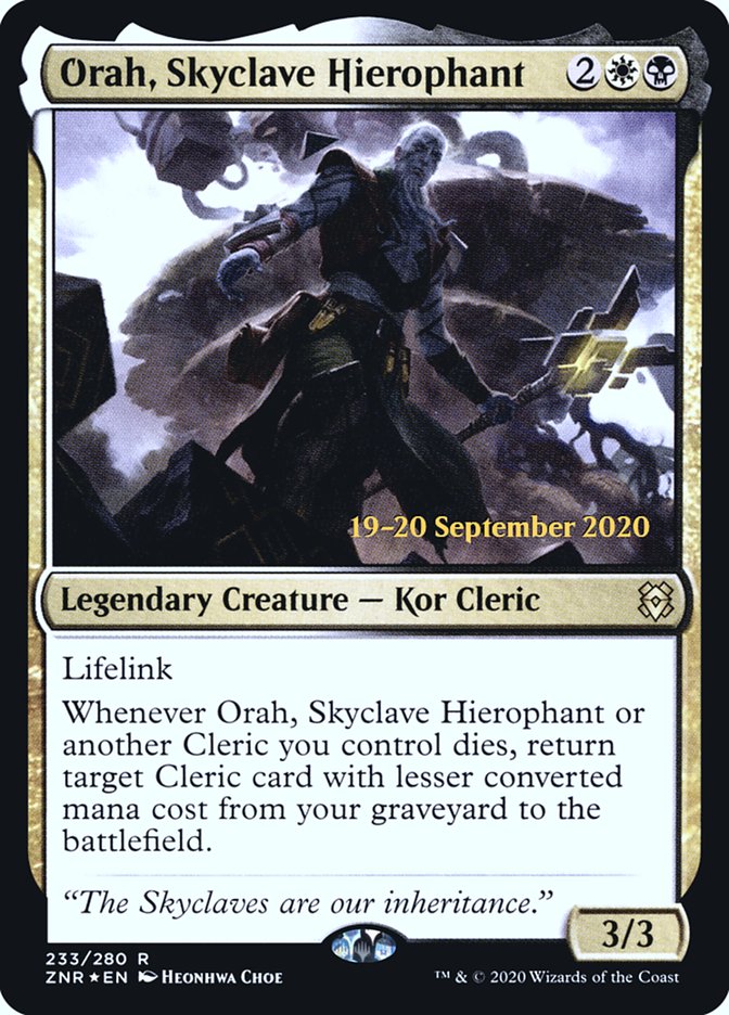 Orah, Skyclave Hierophant [Zendikar Rising Prerelease Promos] 