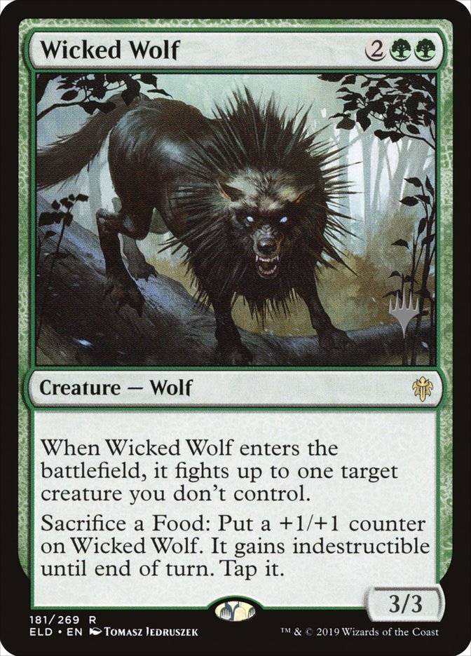 Wicked Wolf (Promo Pack) [Throne of Eldraine Promos] 