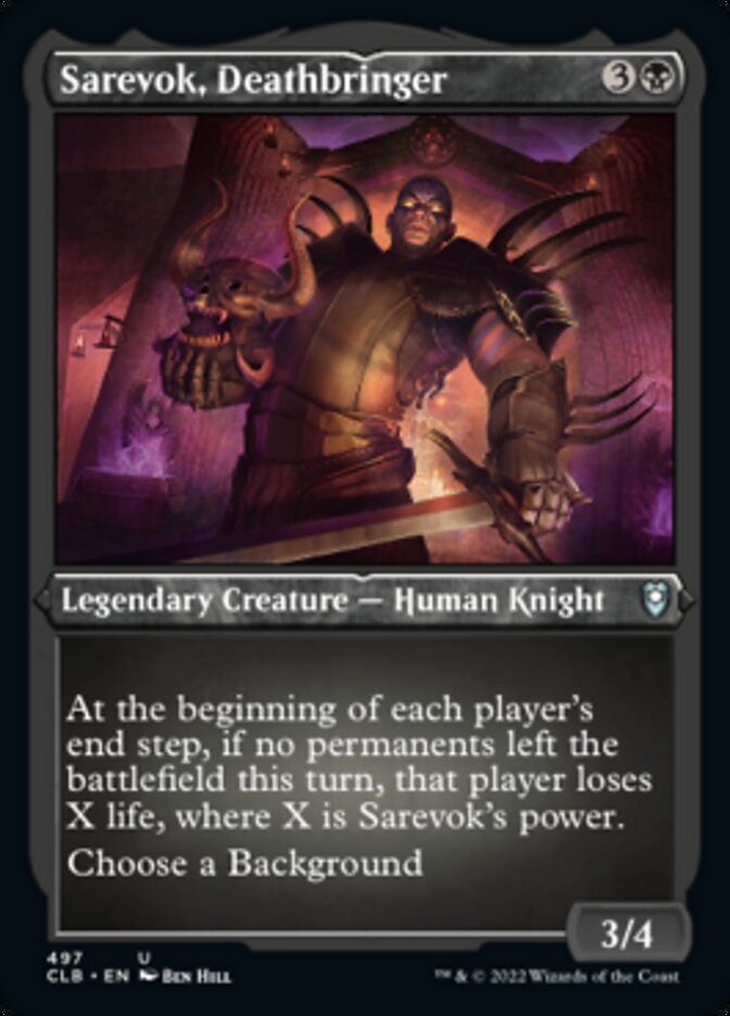 Sarevok, Deathbringer (Foil Etched) [Commander Legends: Battle for Baldur's Gate] 