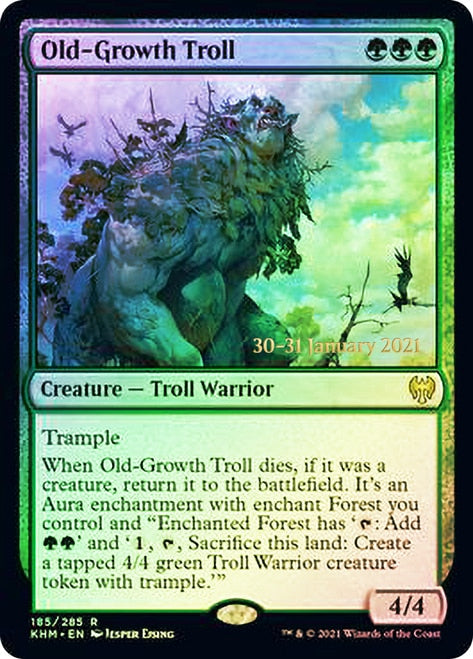 Old-Growth Troll [Kaldheim Prerelease Promos] 