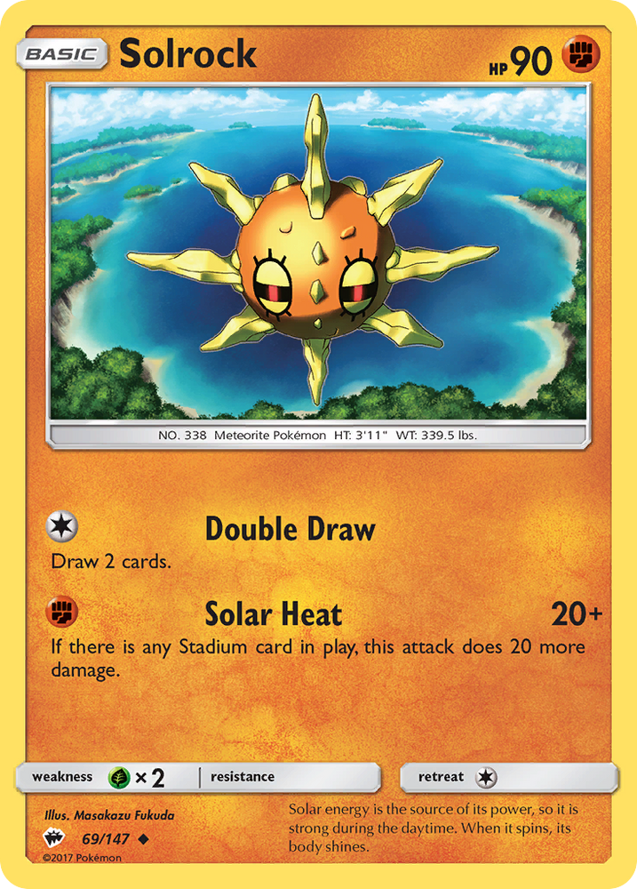 Solrock (69/147) [Sun &amp; Moon: Burning Shadows] 