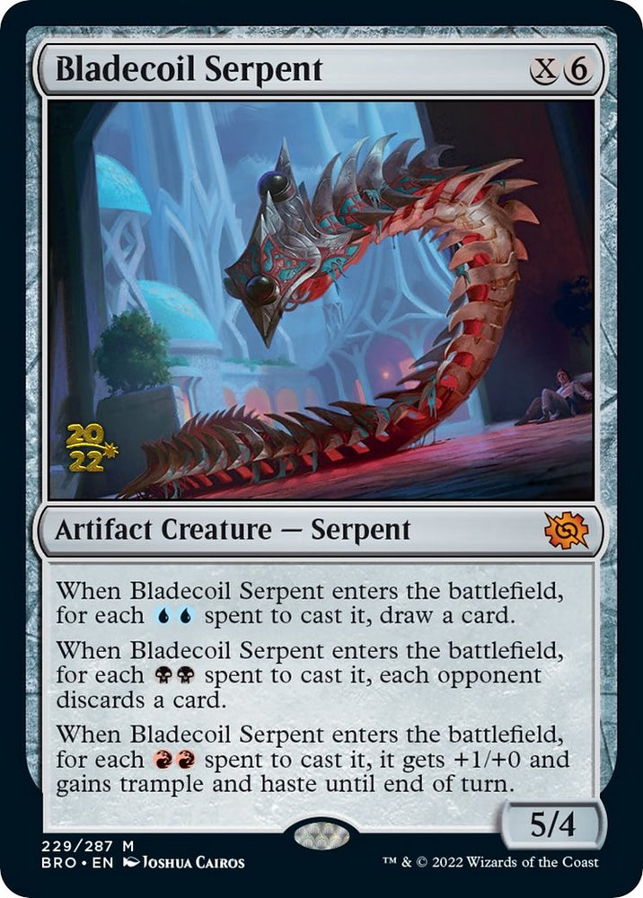 Bladecoil Serpent [The Brothers' War Prerelease Promos] 