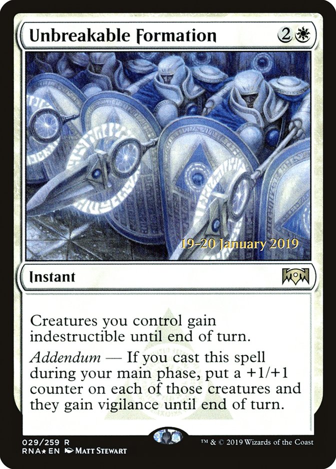 Unbreakable Formation [Ravnica Allegiance Prerelease Promos] 