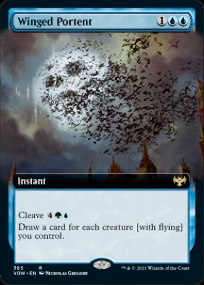 Winged Portent (Extended Art) [Innistrad: Crimson Vow] 