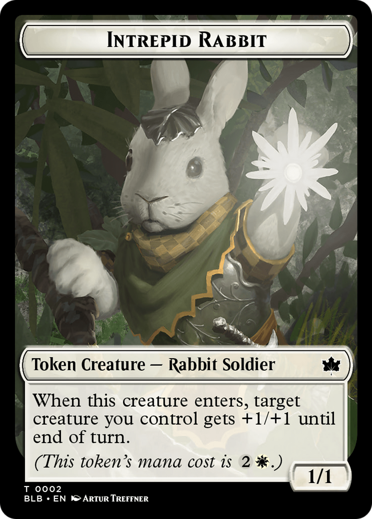 Intrepid Rabbit Token [Bloomburrow Tokens] 