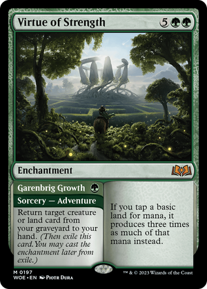 Virtue of Strength // Garenbrig Growth [Wilds of Eldraine] 