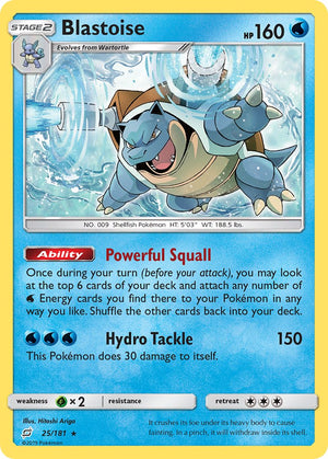 Blastoise (25/181) (Theme Deck Exclusive) [Sun &amp; Moon: Team Up] 