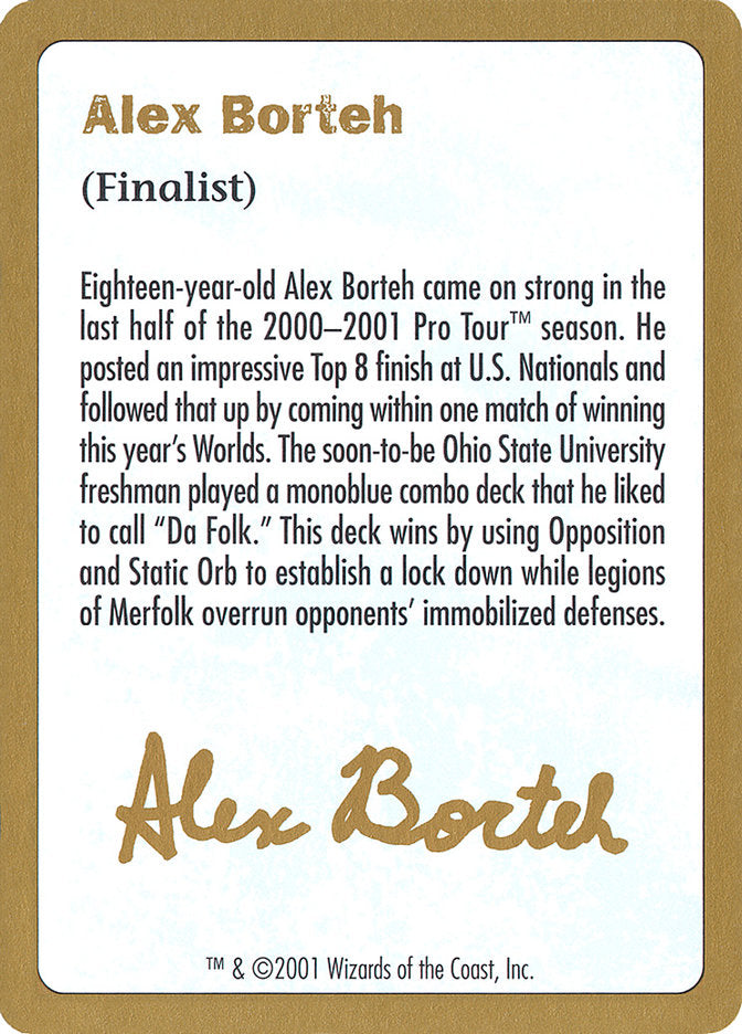 Alex Borteh Bio [World Championship Decks 2001] 