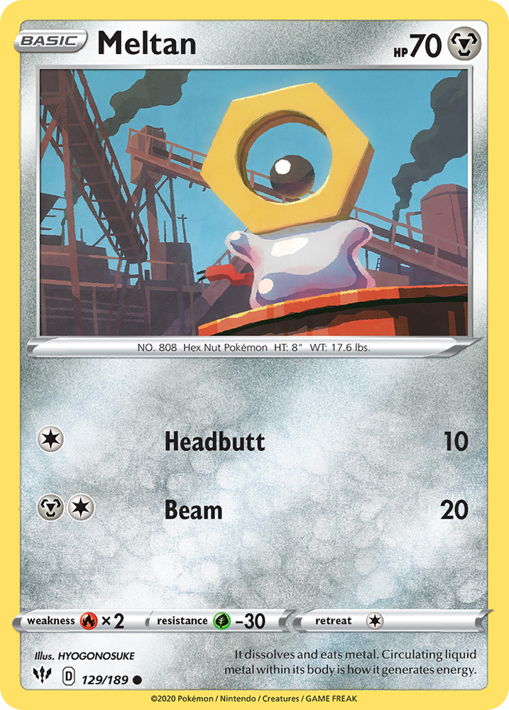 Meltan (129/189) [Sword &amp; Shield: Darkness Ablaze] 