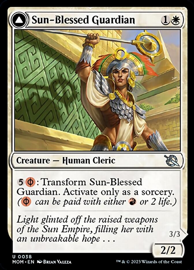 Sun-Blessed Guardian // Furnace-Blessed Conqueror [March of the Machine] 