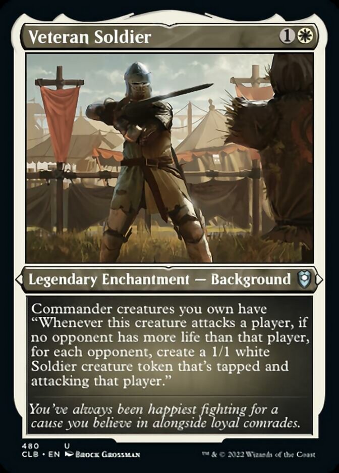 Veteran Soldier (Foil Etched) [Commander Legends: Battle for Baldur's Gate] 