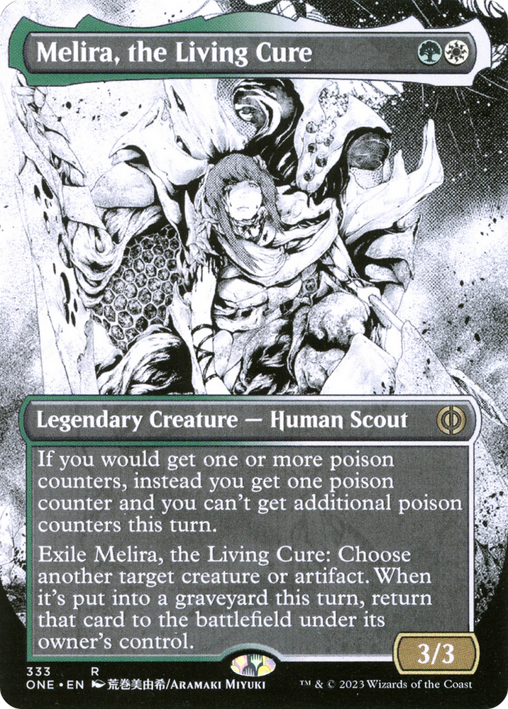 Melira, the Living Cure (Borderless Manga) [Phyrexia: All Will Be One] 