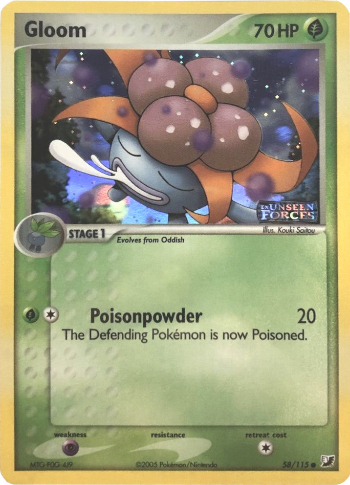 Gloom (58/115) (Stamped) [EX: Unseen Forces] 