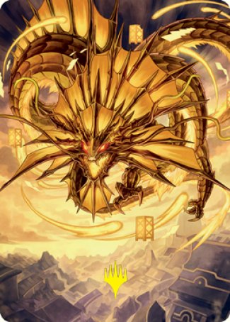 Ao, the Dawn Sky 2 Art Card (Gold-Stamped Signature) [Kamigawa: Neon Dynasty Art Series] 