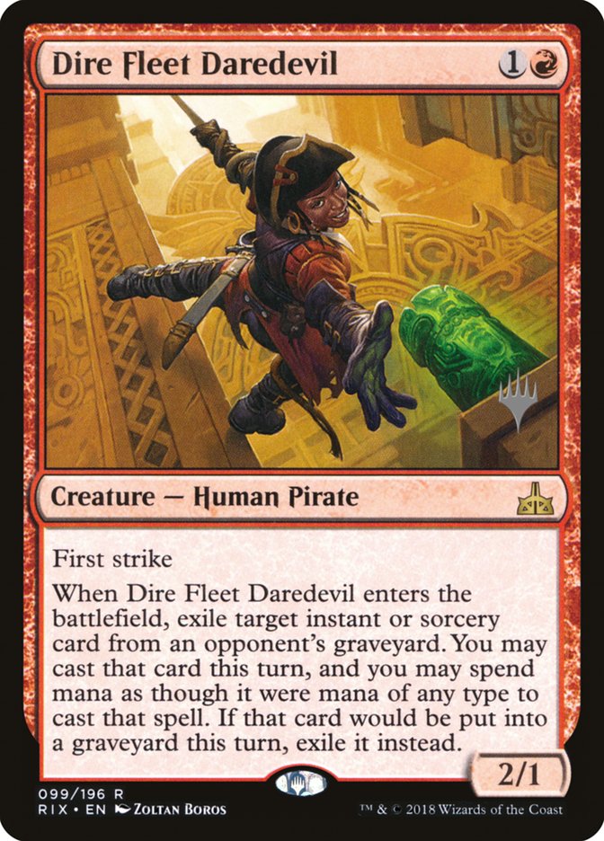 Dire Fleet Daredevil (Promo Pack) [Rivals of Ixalan Promos] 