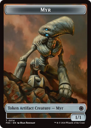 Thopter // Myr Double-Sided Token [Foundations Commander Tokens]