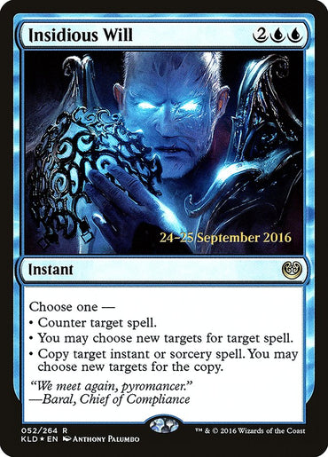 Insidious Will [Kaladesh Prerelease Promos] 