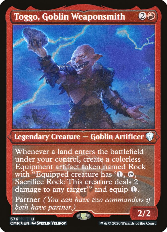 Toggo, Goblin Weaponsmith (Etched) [Commander Legends] 