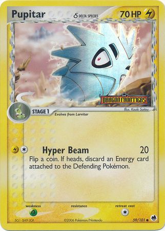 Pupitar (59/101) (Delta Species) (Stamped) [EX: Dragon Frontiers] 