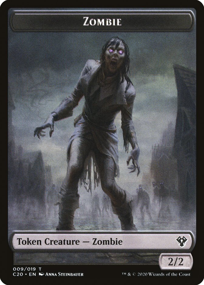 Human Soldier (003) // Zombie Double-Sided Token [Commander 2020 Tokens] 
