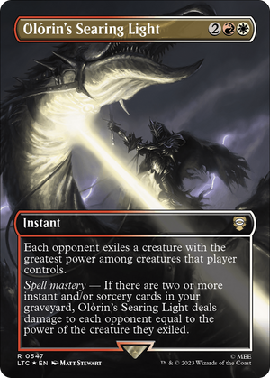 Olorin's Searing Light (Borderless) (Surge Foil) [The Lord of the Rings: Tales of Middle-Earth Commander] 