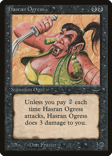 Hasran Ogress (Light Mana Cost) [Arabian Nights] 