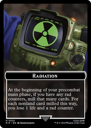 Radiation // Zombie Mutant Double-Sided Token [Fallout Tokens] 