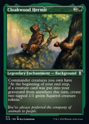Cloakwood Hermit (Foil Etched) [Commander Legends: Battle for Baldur's Gate] 