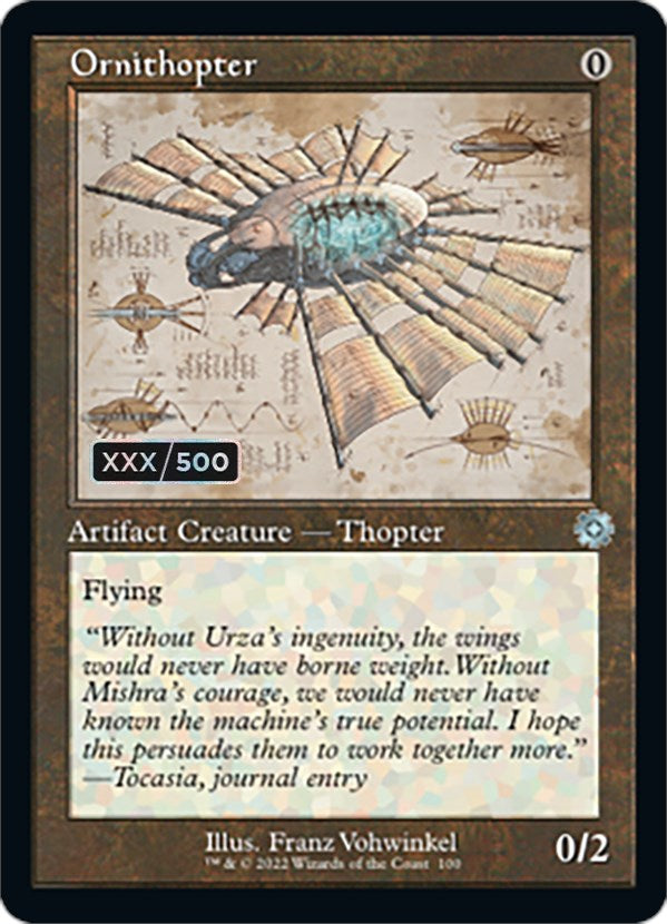 Ornithopter (Retro Schematic) (Serialized) [The Brothers' War Retro Artifacts] 