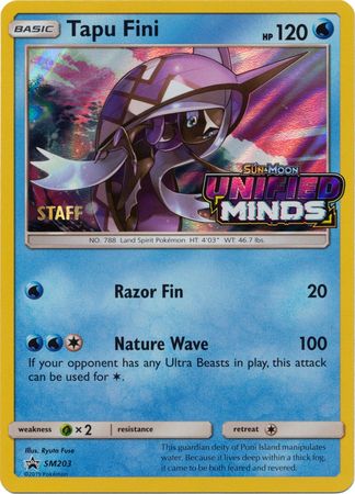 Tapu Fini (SM203) (Staff Prerelease Promo) [Sun & Moon: Black Star Promos]