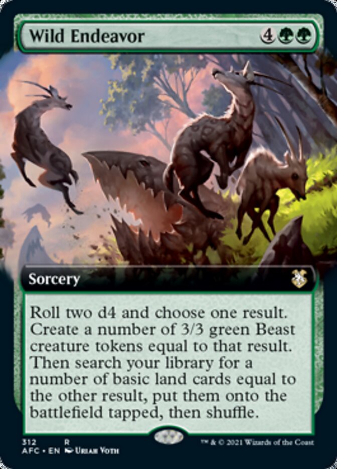 Wild Endeavor (Extended Art) [Dungeons &amp; Dragons: Adventures in the Forgotten Realms Commander] 