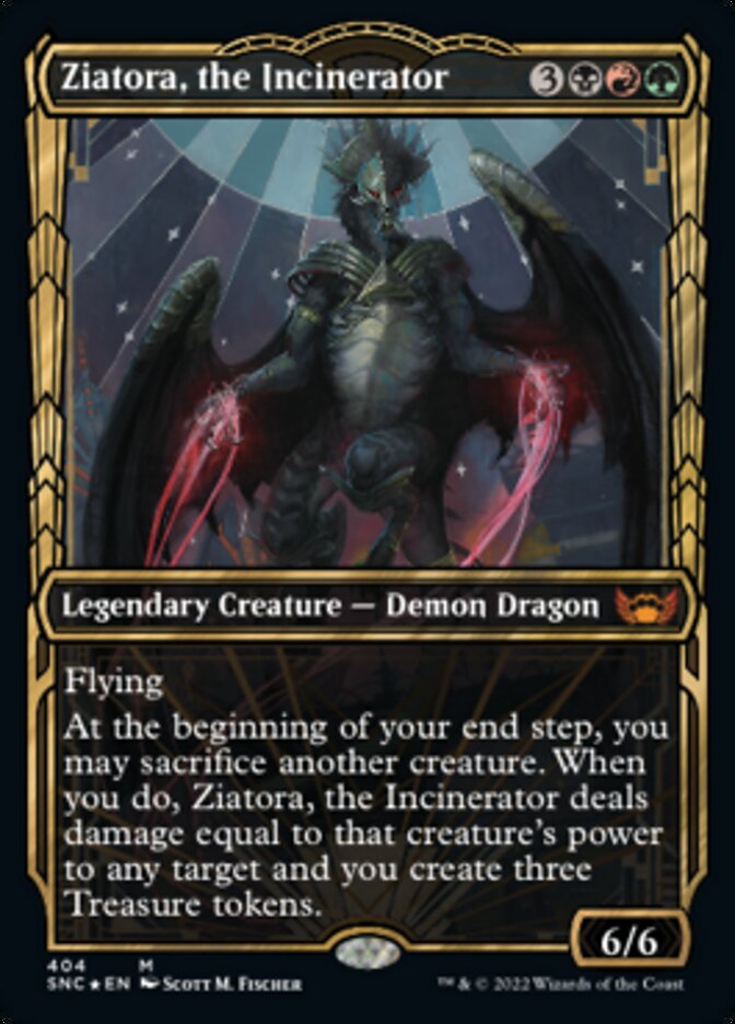 Ziatora, the Incinerator (Showcase Golden Age Gilded Foil) [Streets of New Capenna] 