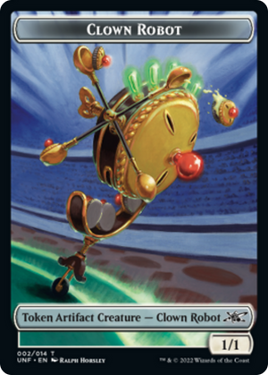 Clown Robot (002) // Food (011) Double-Sided Token [Unfinity Tokens] 