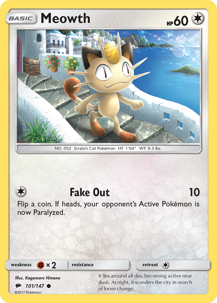 Meowth (101/147) [Sun & Moon: Burning Shadows] 