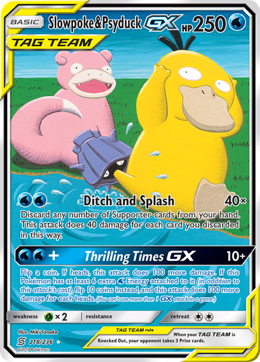 Slowpoke & Psyduck GX (218/236) [Sun & Moon: Unified Minds]