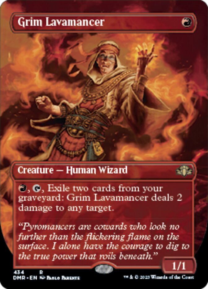 Grim Lavamancer (Borderless Alternate Art) [Dominaria Remastered] 