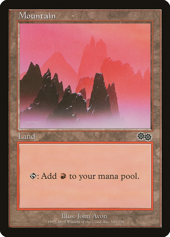 Mountain (345) [Urza's Saga] 